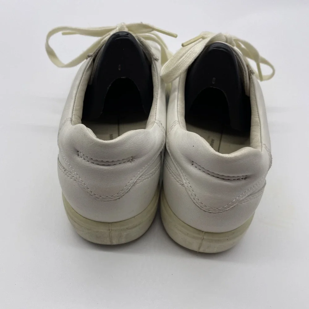 ECCO Soft Leather Sneakers‎ Womens Size 41 US 10 White Casual Fashion Shoes